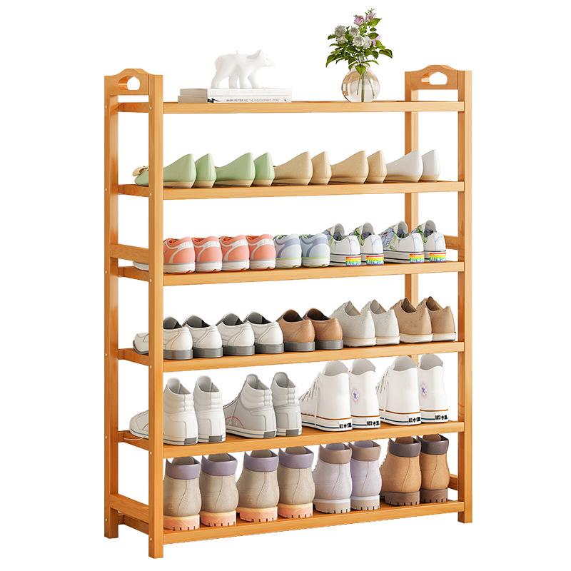 Wall-Mounted Bamboo Shoe Rack: Space-Saving, Dustproof, Multi-Layer Storage for Entryway