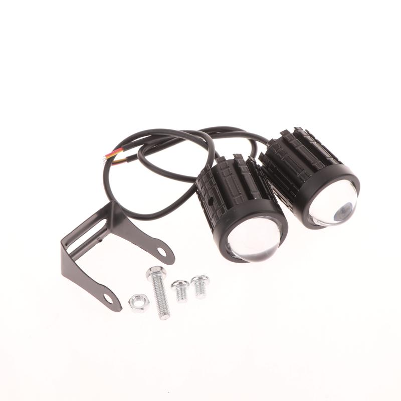 1/2PCS Universal Dual Color Spotlights Motorcycle LED Headlight Mini Driving Light Motorbike Truck Trailer Off-road Accessories