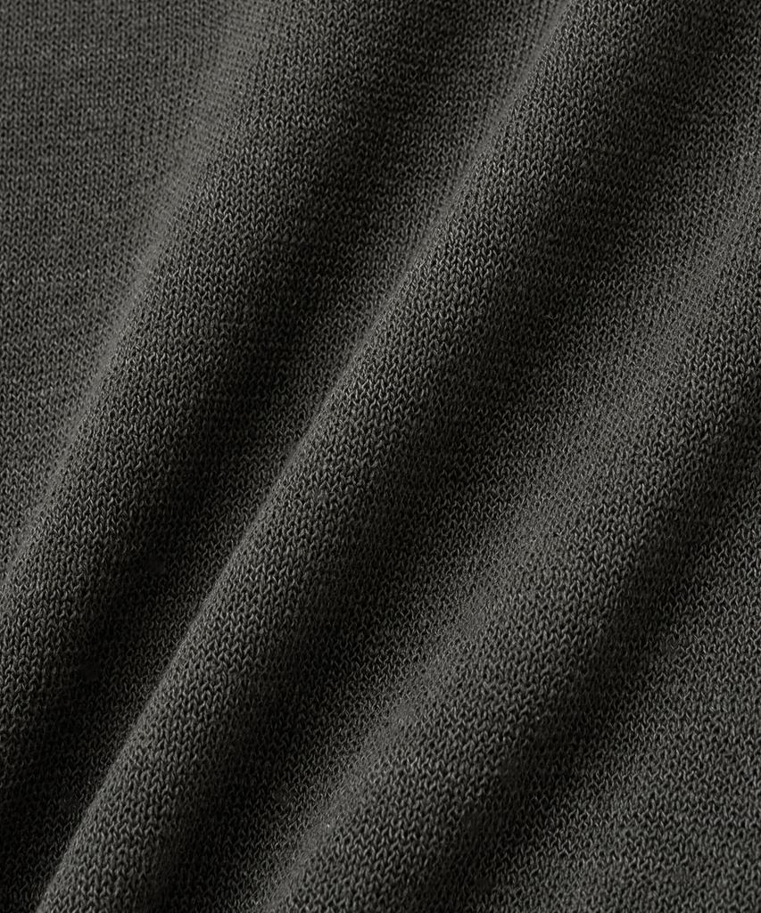 NOIRER FOR WOMAN Linen Off-Shoulder Knit (Charcoal)