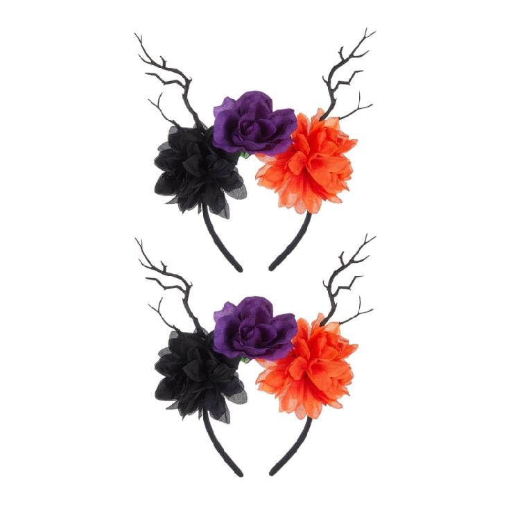 Stylish Headbands Beautiful Halloween Headdress Ornament Stylish Rose Headpiece for Party Dress Up