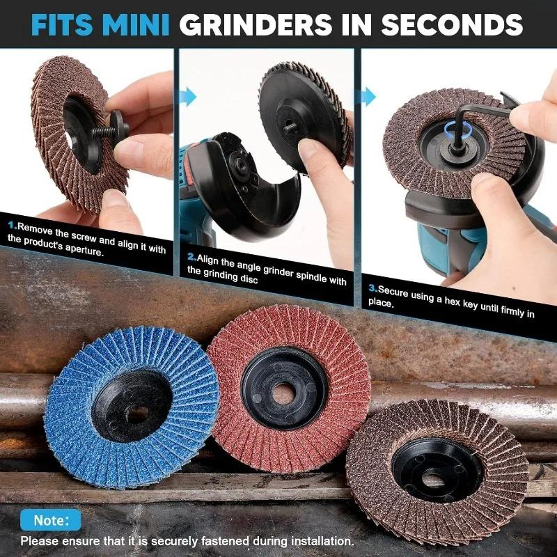 3 Inch 75mm Flap Discs  Abrasive Sanding Wheels for Angle Grinder – Metal Wood Polishing