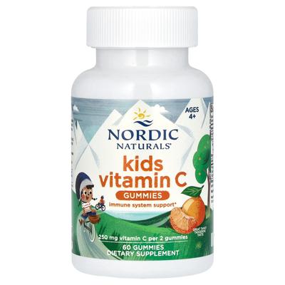 Vitamin C Gummies for Children, Ages 4 and Up, Sour Tangerine Flavor, 60 Gummies (125Mg Per Gummie)
