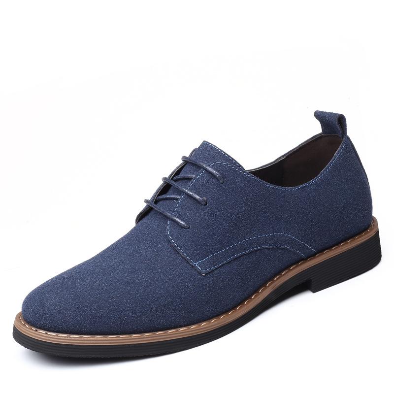 Foreign Trade Factory Men's Matte Leather Casual Board Shoes Multi-color Men's Leather Shoes Suede Fashion Trend Large Size Men's Single Shoes