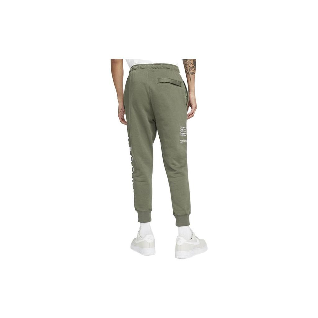 Nike Printed Logo Joggers With Elastic Cuffs Men Bottoms Green DJ0468-380