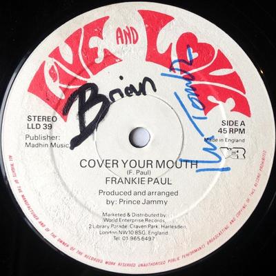 12-Zoll-Schallplatte FRANKIE PAUL / KING JAMMY ALL STARS - Cover Your Mouth LLD39 Live And Love UK Reggae, Ska & Dub Gebraucht
