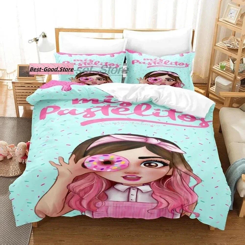 Mis Pastelitos Bedding Set Single Twin Full Queen King Size Bed Set Aldult Kid Bedroom Duvetcover Sets Anime bed sheet set