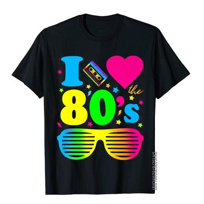 Koszulki I Love The 80s Dla Mężczyzn Imprezowa Zabawna Vintage Urodzinowa Koszulka Najlepszy Prezent Topy i Koszulki Czysta Bawełna Casual