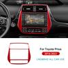 Real Soft Carbon Fiber For Toyota Prius 2016 2017 2018     LHD RHD Car Central Control Panel Warning Light Frame