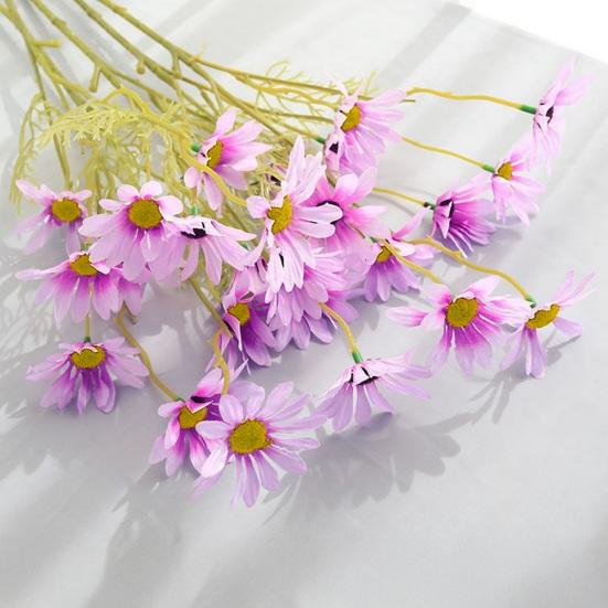 Artificial Flower Bouquet 2 or 5 Stems 21 Inch Realistic Silk Flowers with Detachable Bendable Stems UV Resistant Fake Flower Home Wedding Decor