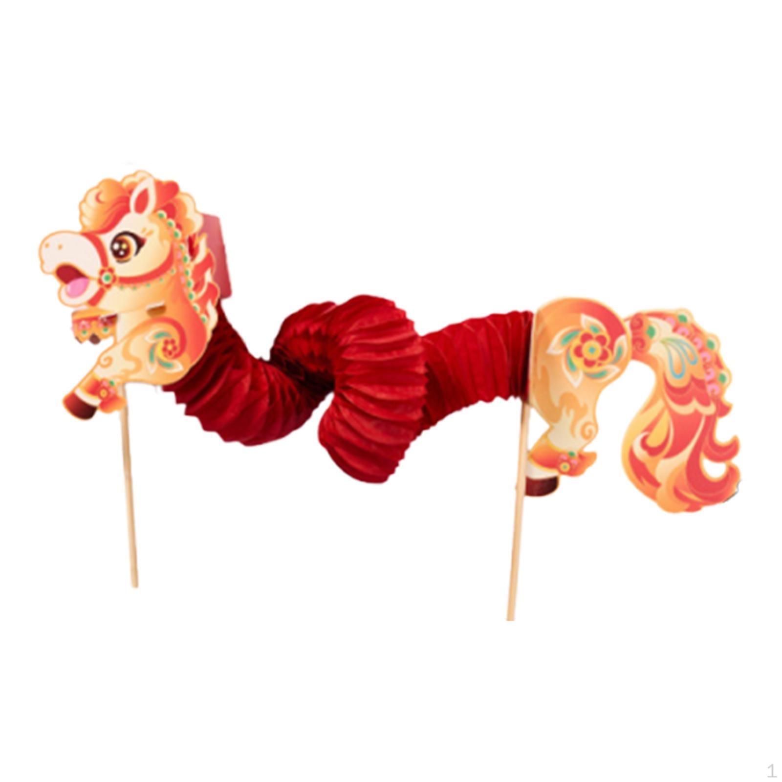

Chinese Toy DIY 3D Paper Horse Festival Handmade Assembly Material Set Suitable for Children Red and Yellow Horse