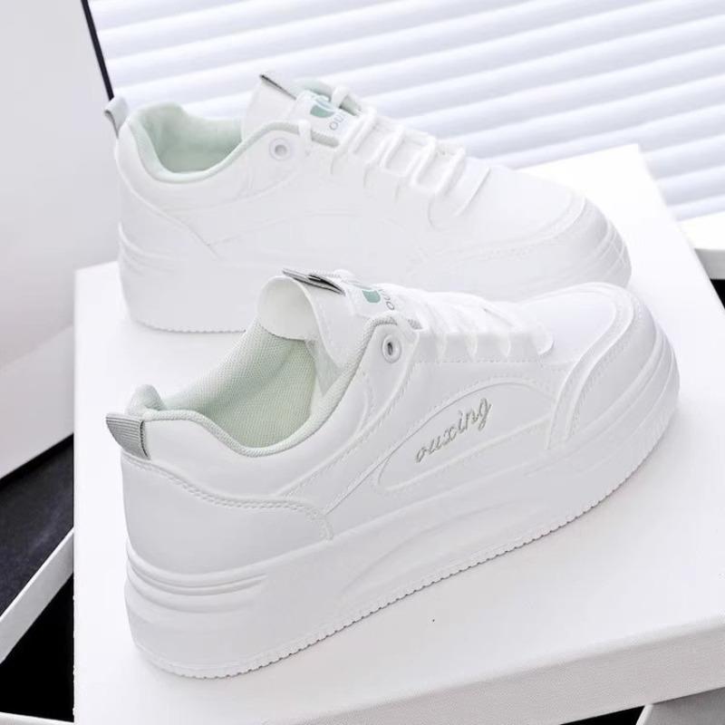 

Trendy breathable little white shoes autumn women s shoes new heightening versatile casual sports thick baseplate shoes 40 армия зеленый