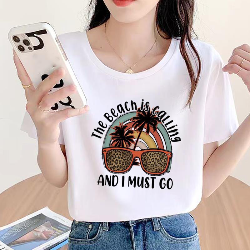 Geometric Trend Women's Short Sleeve Round Neck Fashion T-shirt