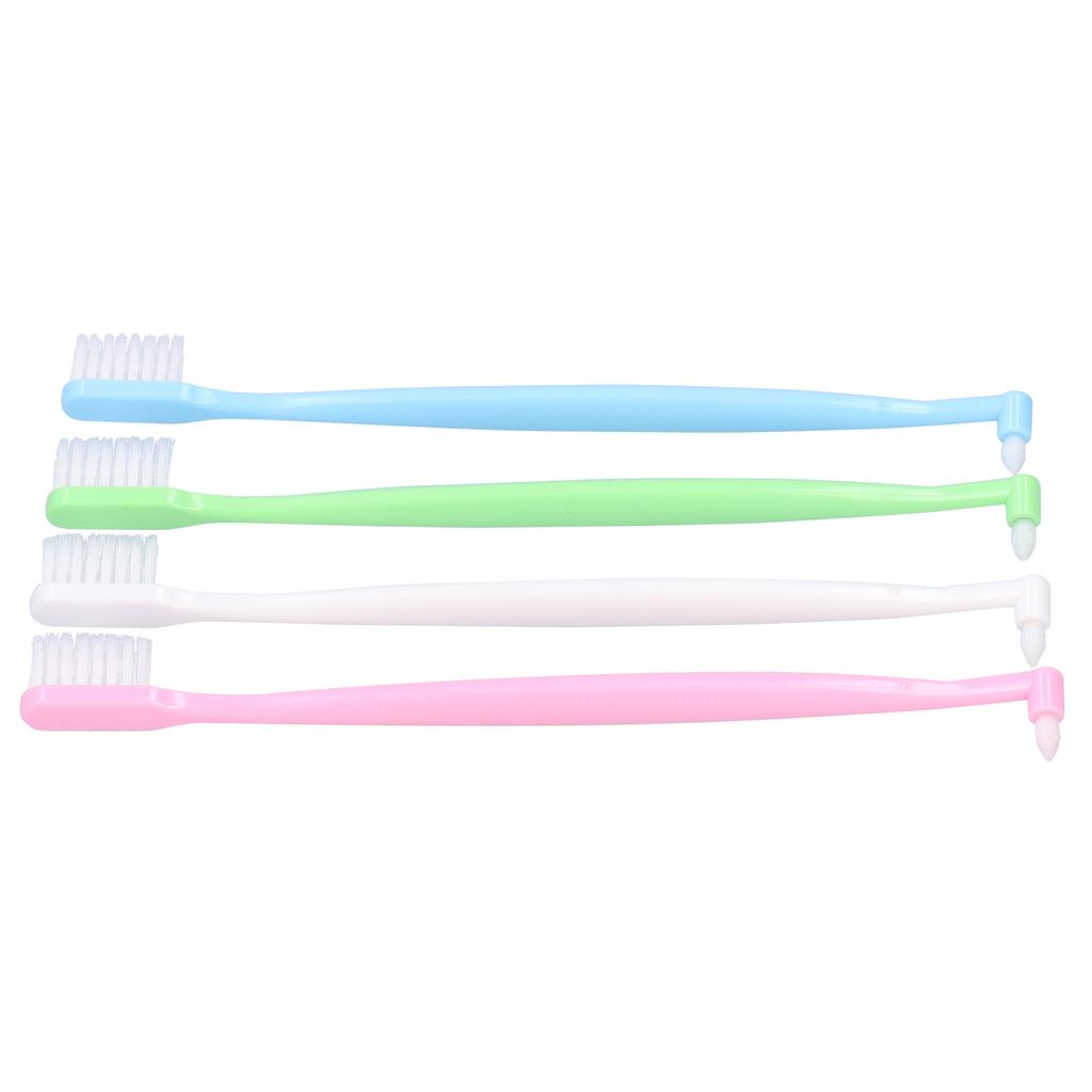 Lot de 4 brosses à dents orthodontiques à double extrémité pour le nettoyage des dents des appareils orthodontiques