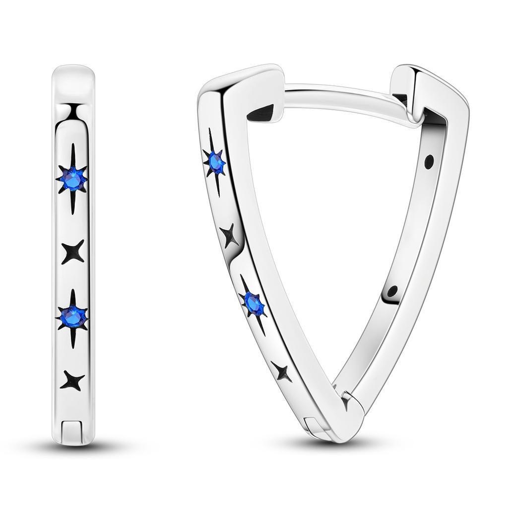 Copper Famati'S Hand Original Hoop Earring For Woman Bow Tie Star Zircon Earring Luxury Pendientes Fashion Jewelry