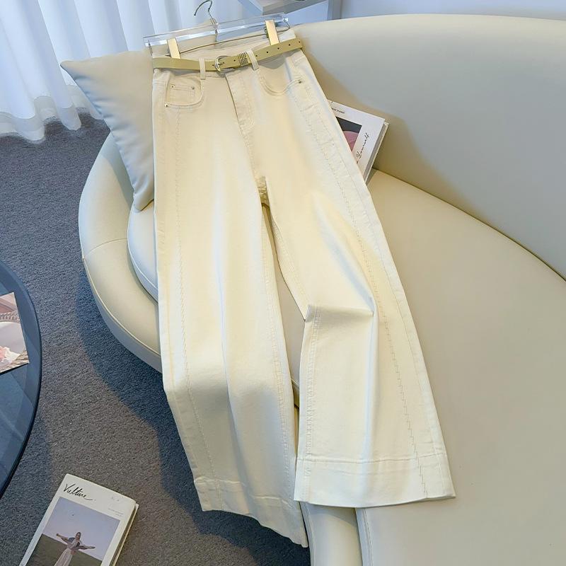 

Шикарные джинсы прямого кроя с высокой посадкой для женщин - Универсальные и стильные для весны и осени 2025 2XL /30 [Recommended for 125-135 lbs]