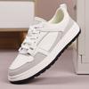 Fashion 2025 Men's Leather Casual Shoes Fashion Lace-Up Sneakers Breathable Male Walking Shoes Lightweight Slip-Resistant Male Footwear