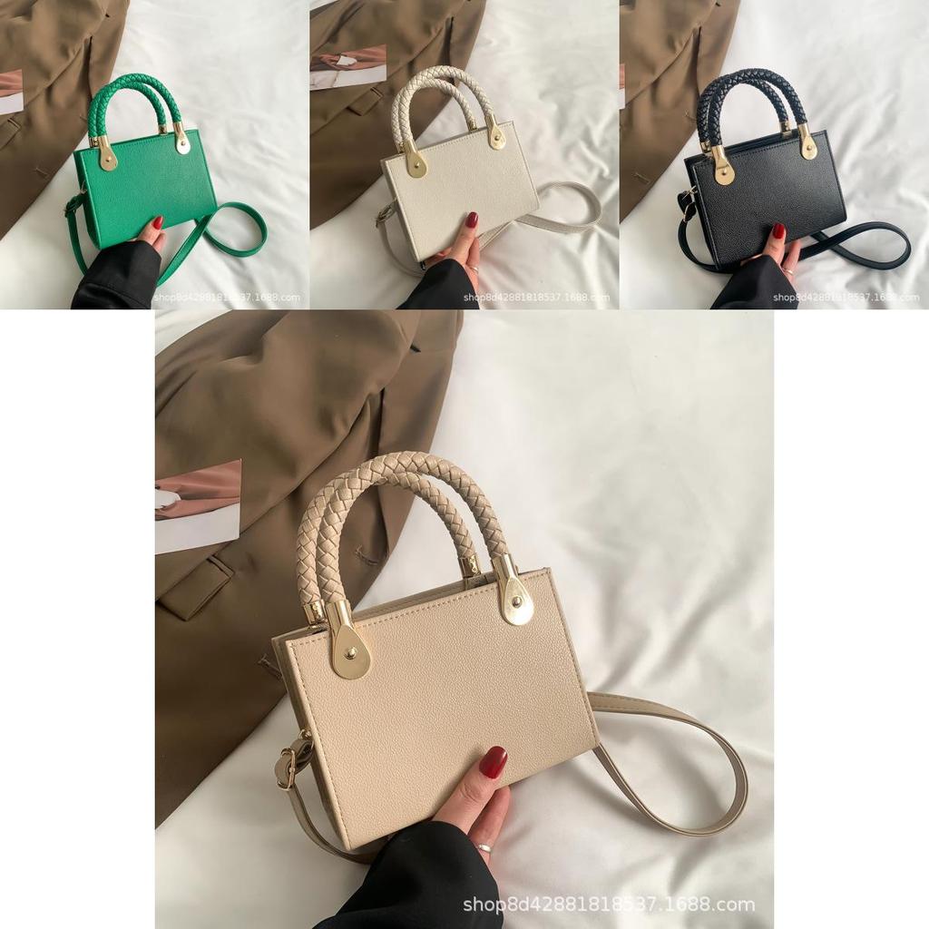 Vintageinspired 2023 Womens Pu Shoulder Bag Stylish Medium Handbag With Zipper Black