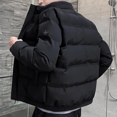 Męska zimowa kurtka bawełniana, modny styl koreański, stójka, młodzieżowy studencki design, pogrubiona dla par.