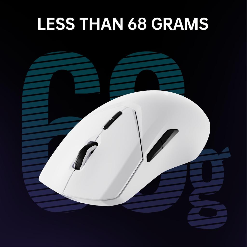 RAPOO VT9PRO 1K Wireless Gaming Mouse with PAW3398 26000 Optical 1ms Response 68g 10 Programmable for Long White Sensor, DPI, Focus, Time,