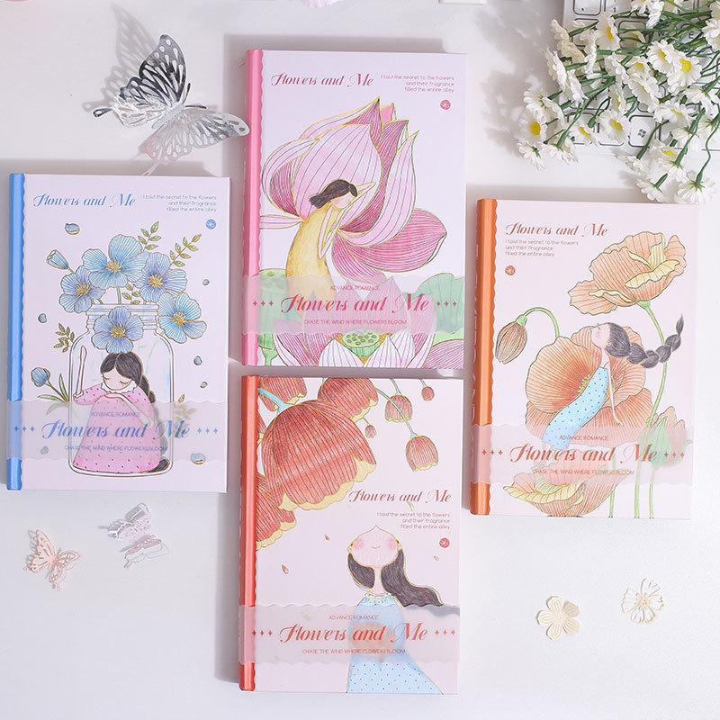 Golden Valley Small Fresh Color Page Illustration Diary Book Beautiful Cute Hand Account Girl Stationery Graduation Gift Thick