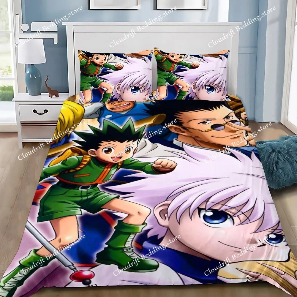 Cartoon Hunter X Hunter Duvet Cover Pillowcase Bedding Set Adult Boy Girl Bedroom Decoration Children Single Double Large Size