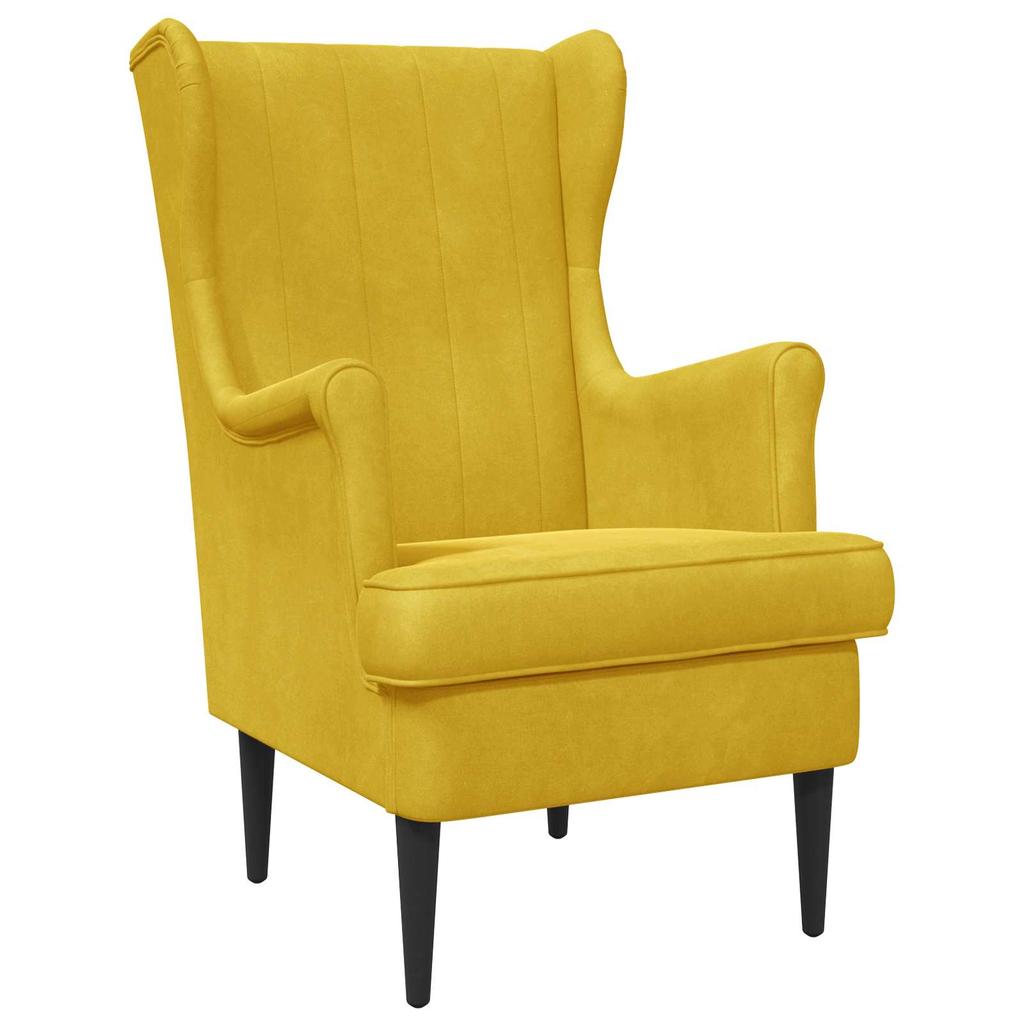 Armchair Yellow Velvet