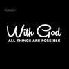 With God All Things Are Possible Car Vehicle Window Decor Self Adhesive Sticker