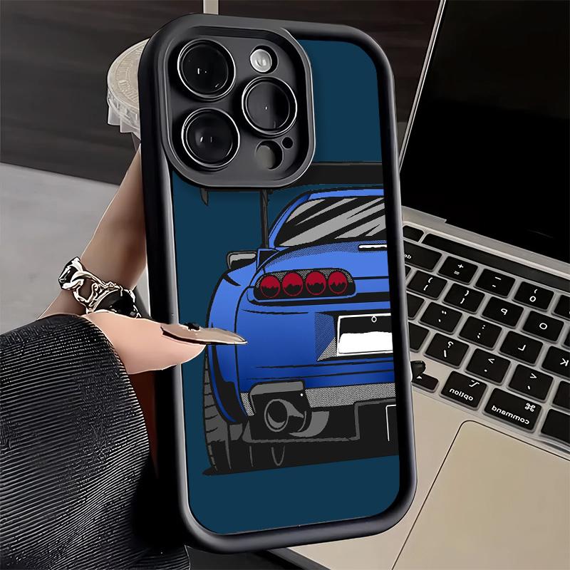 

Phone Case for iPhone 17 Air 16E 15 16 Pro Max JDM Sports Cars Minimalist Design Cover 14 Plus 13 12 Mini Soft Shell Silicone Fu iPhone 14 Pro