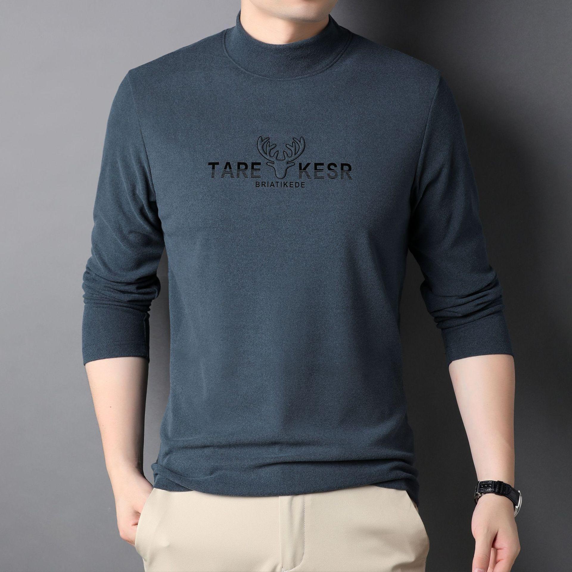 

Осень и Зима Немецкий Вельвет Водолазка Футболка Мужская Мода Простой Однотонный Мужской Топ с Длинным Рукавом Футболка для Мужчин XXXL