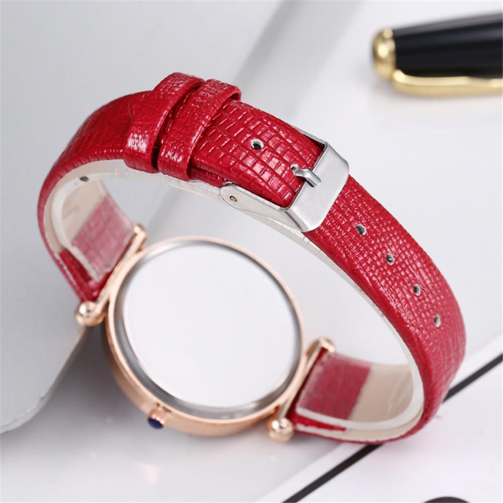 Women Butterfly Rhinestone Dial Quartz Watche Ladies Wristwatche Simple Leather Clock