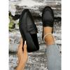 Women's Slip-On Loafer Flats, Thick Sole Retro Slip-On Moccasins, Plus Size Casual Spring Fall Shoes