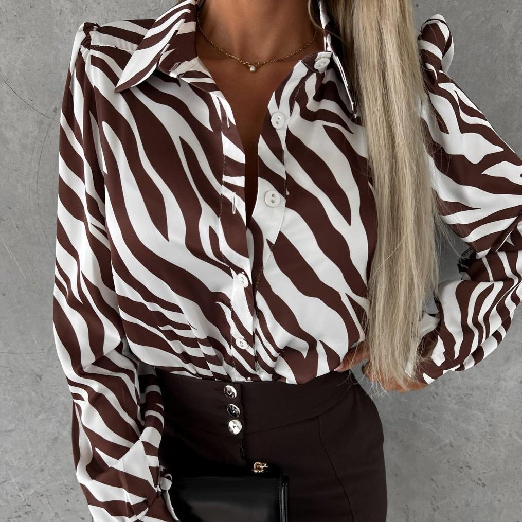 Autumn Women's Long Sleeve Fashion Printed Shirt