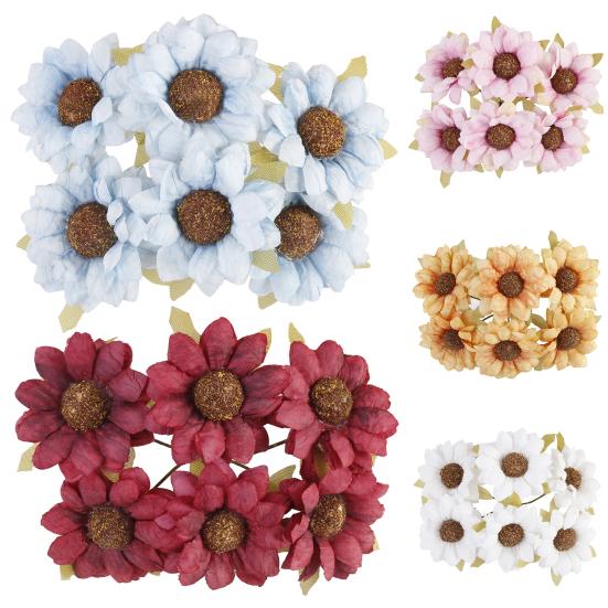 1 Bouquet Artificial Floral Vivid Practical DIY Ornamental DIY Realistic Artificial Fake Chrysanthemum Flower for Daily Life