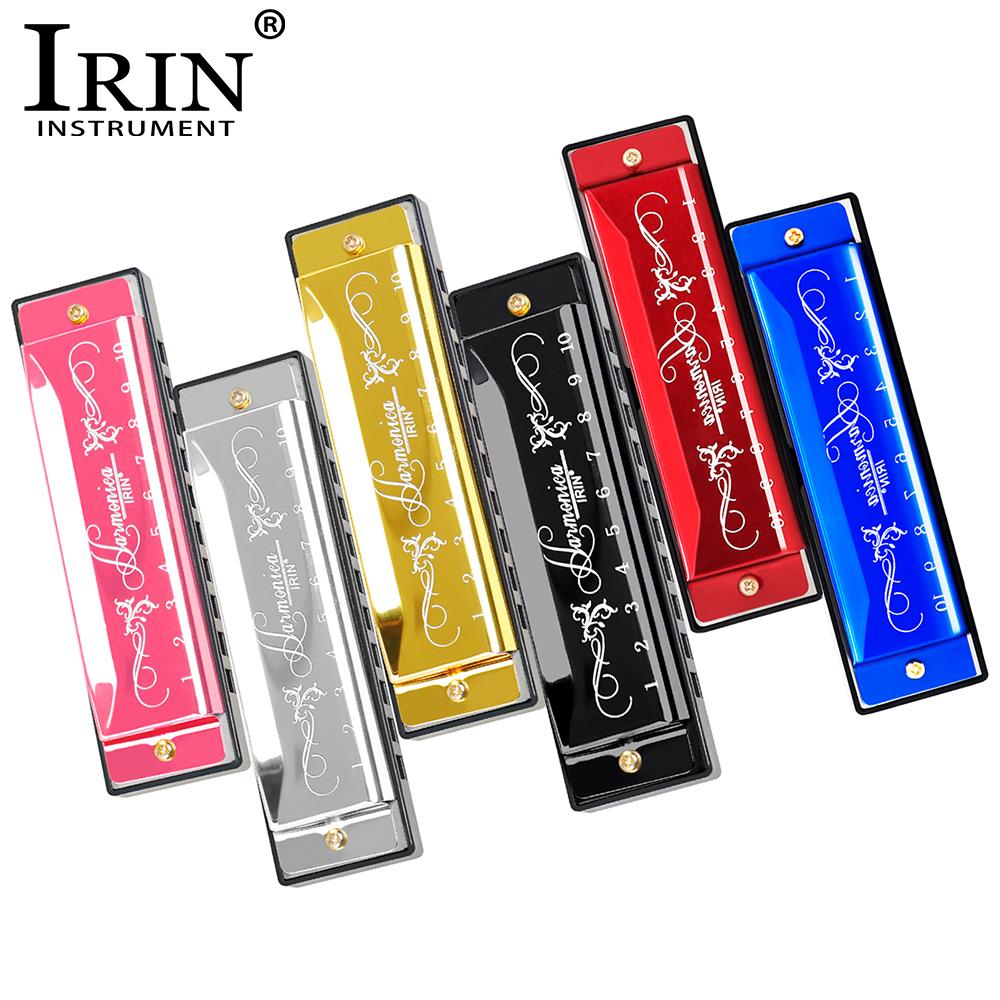 IRIN 10 Holes Harmonica New Style Colorful C Key Harmonica Woodwind Instrument Harmonica for Beginners