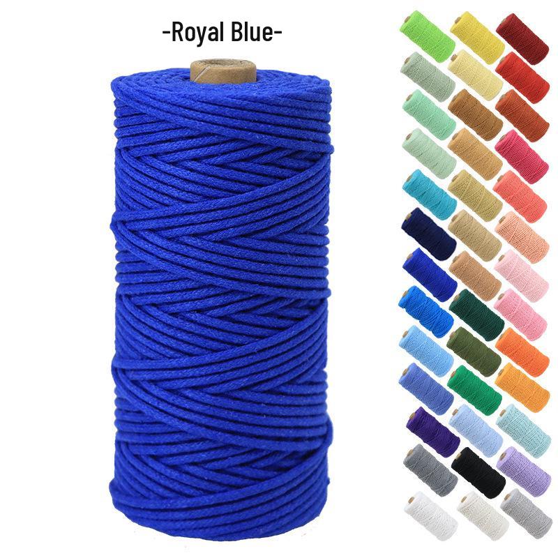 3mm Color Cotton Rope for DIY Handmade Tapestry, Weaving, and Drawstring Projects