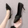 Temperament lady fried street comfortable high heels 2024 Internet celebrity new small show high fairy style high value single shoes