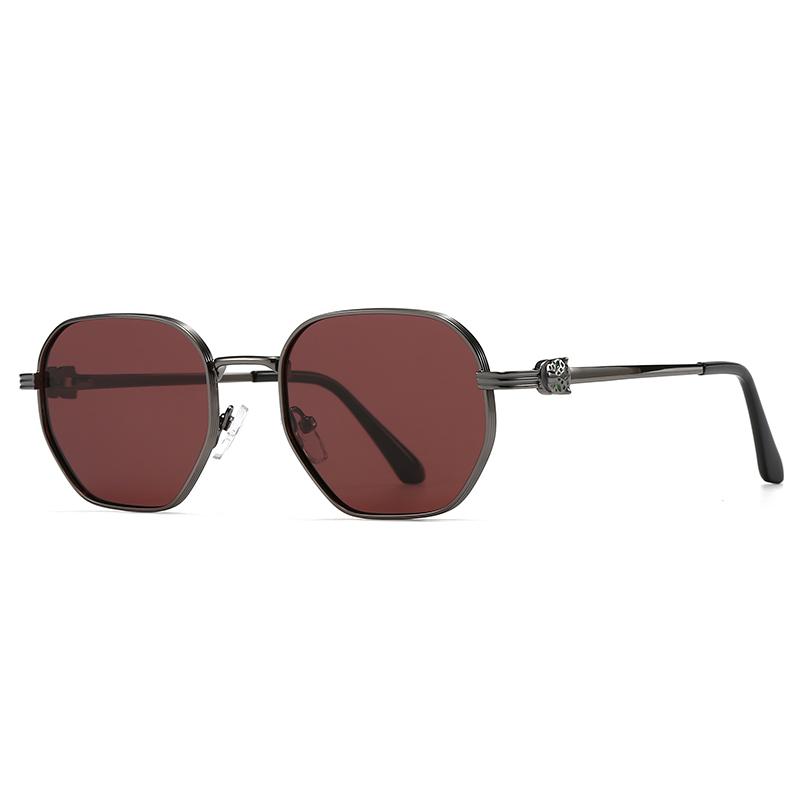 Trendy Metal Sunglasses for Men and Women Popular On Instagram Geometric Style Cross-Border Trade Model Style 1419