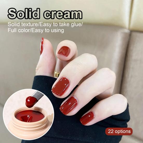 5ml Nail Varnish Multifunctional DIY Exquisite Solid Canned Nail Gel for Women