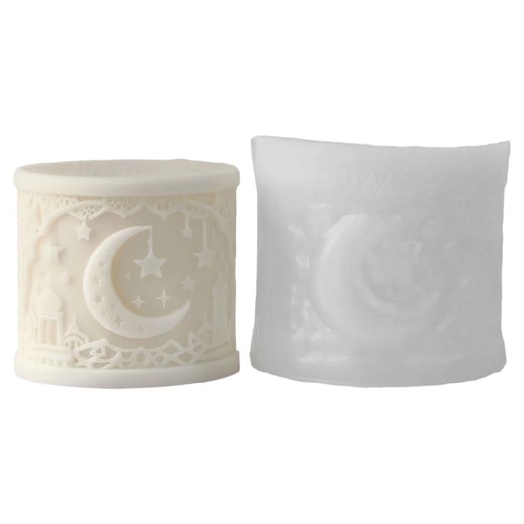 Reusable Creative Lunar Candle Silicone Mold Fast Release Design Ideal For Chocolate Molding DIYer Enthusiasts And Gift