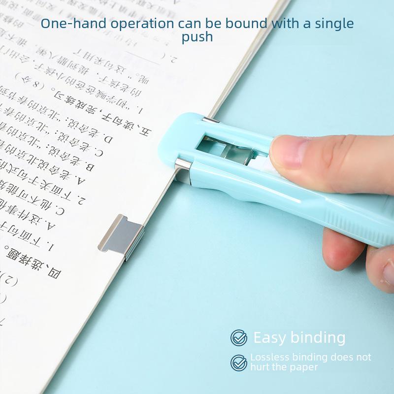 Macaron Color Seamless Student Stapler & Paper Clip Holder