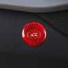 Red Real Carbon Fiber Rear Trunk Button Decoration For Chevrolet Camaro 16+