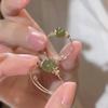 New Chinese imitation jade ring opening adjustable antique sweet simple versatile accessories girl girlfriend gift
