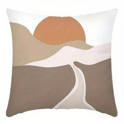 Home Decor Abstract Landscape Pattern Digital Print Pillow Covers Pattern Cushion Cover Suitable For Sofa Bedroom Car Pillow
