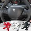 BJM1 Metal Car Steering Wheel Logo Sticker Emblem for Peugeot 308 307 408 208 508 3008 2008 3008 5008 Auto Interior Badge Accessories