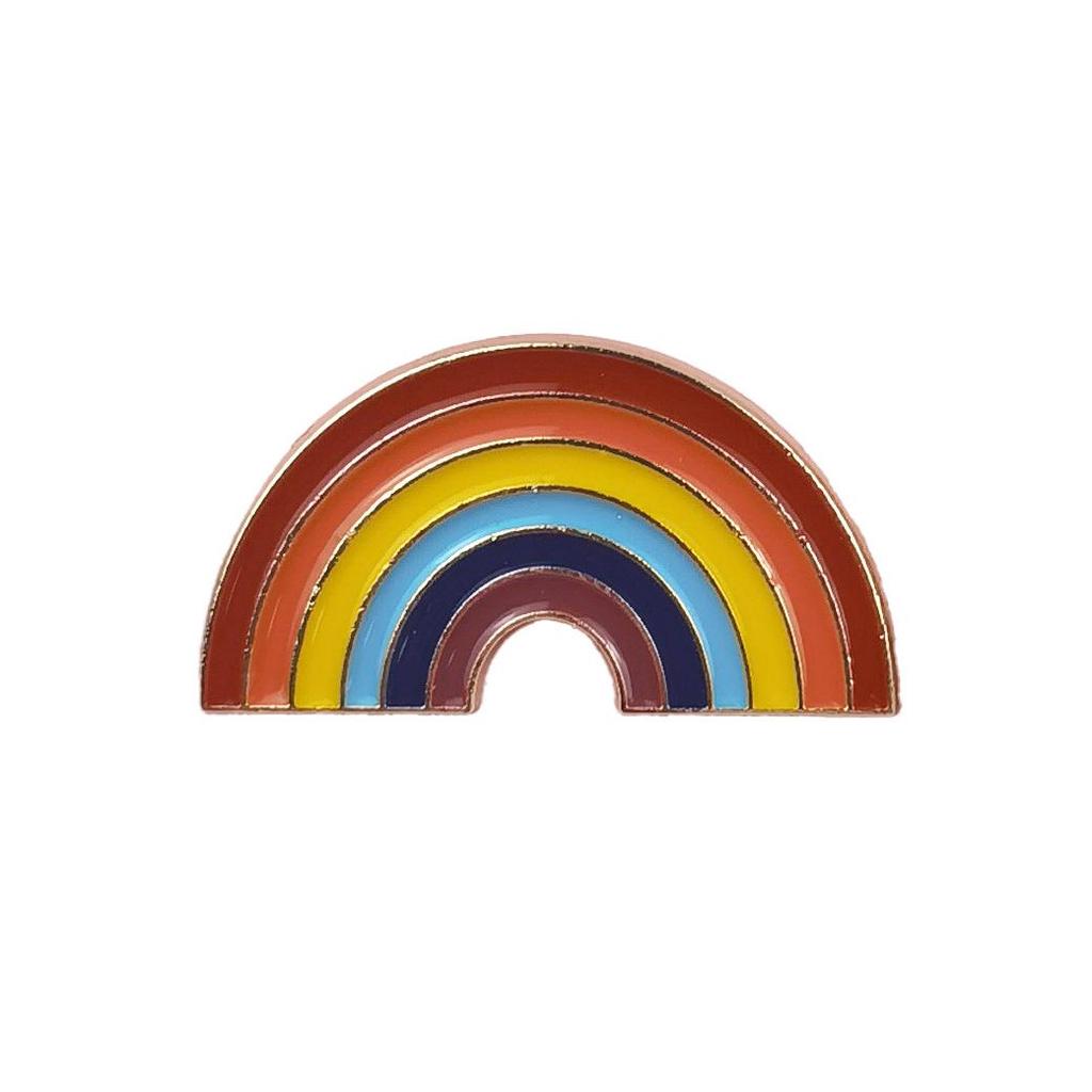 Rainbow Geometric Pineapple Brooch – Cute Cartoon Drip Oil Design Alloy Badge