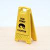 5Pcs Mini Caution Wet Floor Sign Single-side Realistic Miniature Dog Cat Vomit Caution Sign Small Warning Sign Desk Toy