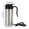 Stainless Steel Fast Boil, Portable Electric Hot Water Kettle for Tea and Coffee,750ml Car Electric Kettle Thermal Mug