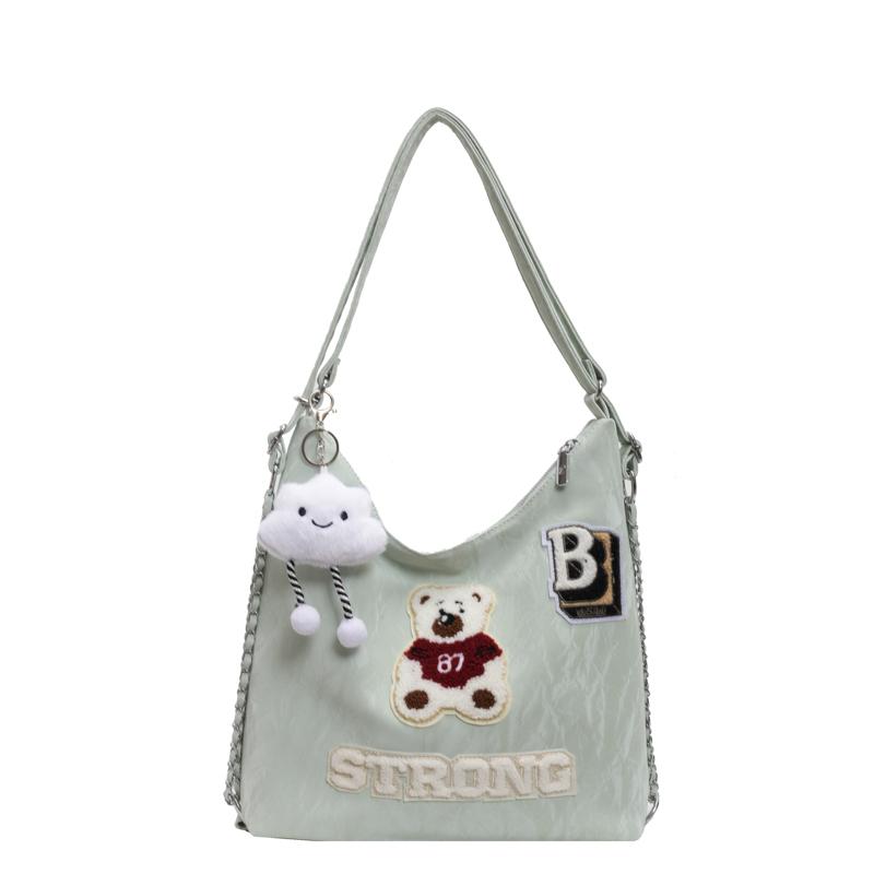 

Большая вместительная сумка-тоут Bear Backpack Многофункциональная женская сумка для поездок на работу зелёный