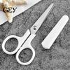 Ergonomic Scissors Kids with Cover, Safety Protection Design Sharp Scissors, Comfortable Blade Grip for School Office Home Craft Tools Multipurpose