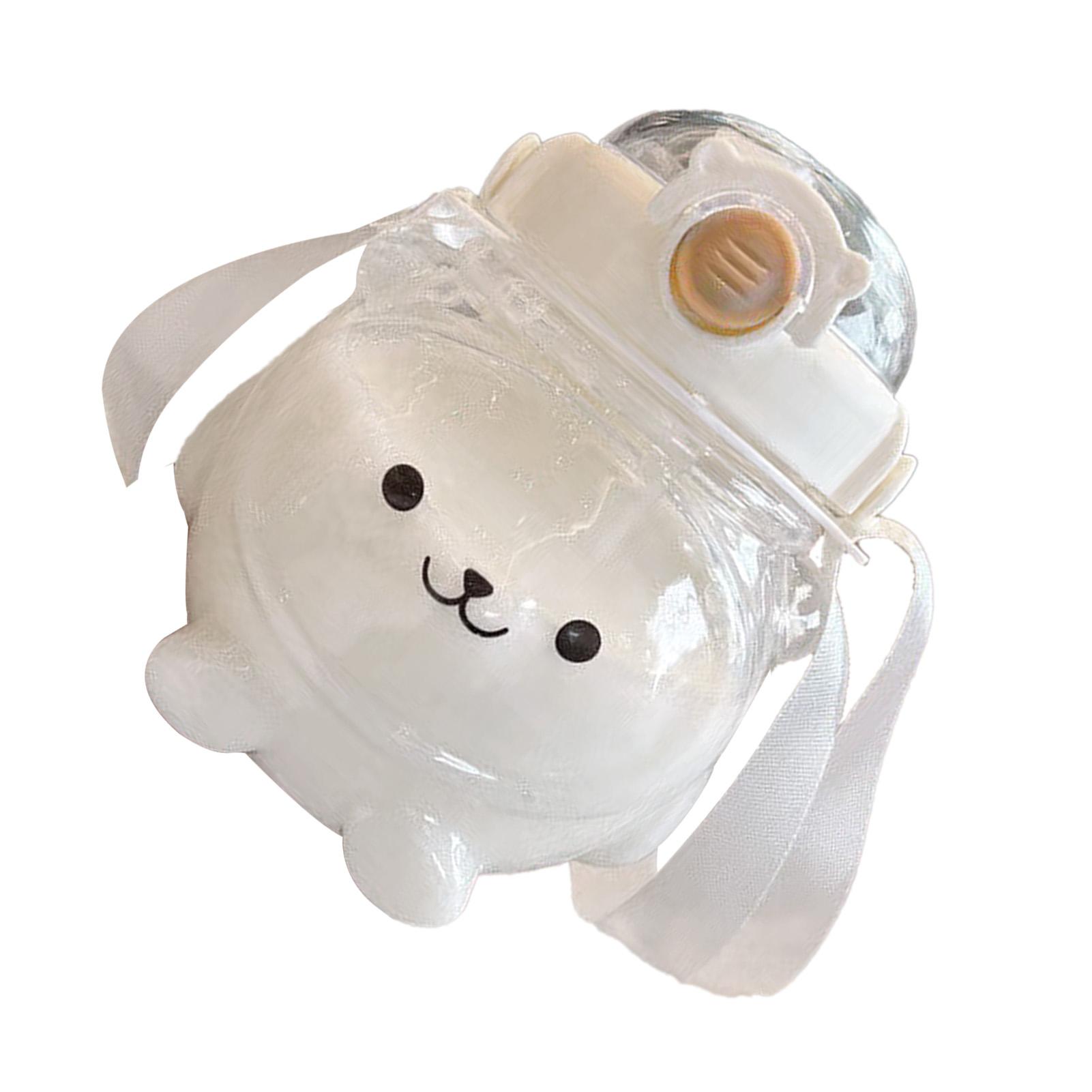 

Пластиковая бутылка для воды Милая панда 1000 мл Большая емкость Прямое питье с соломинкой Ремешок для переноски